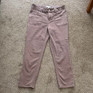 Stylish Oat Brown ankle slim straight jeans